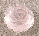 Flower carving from rose quartz.